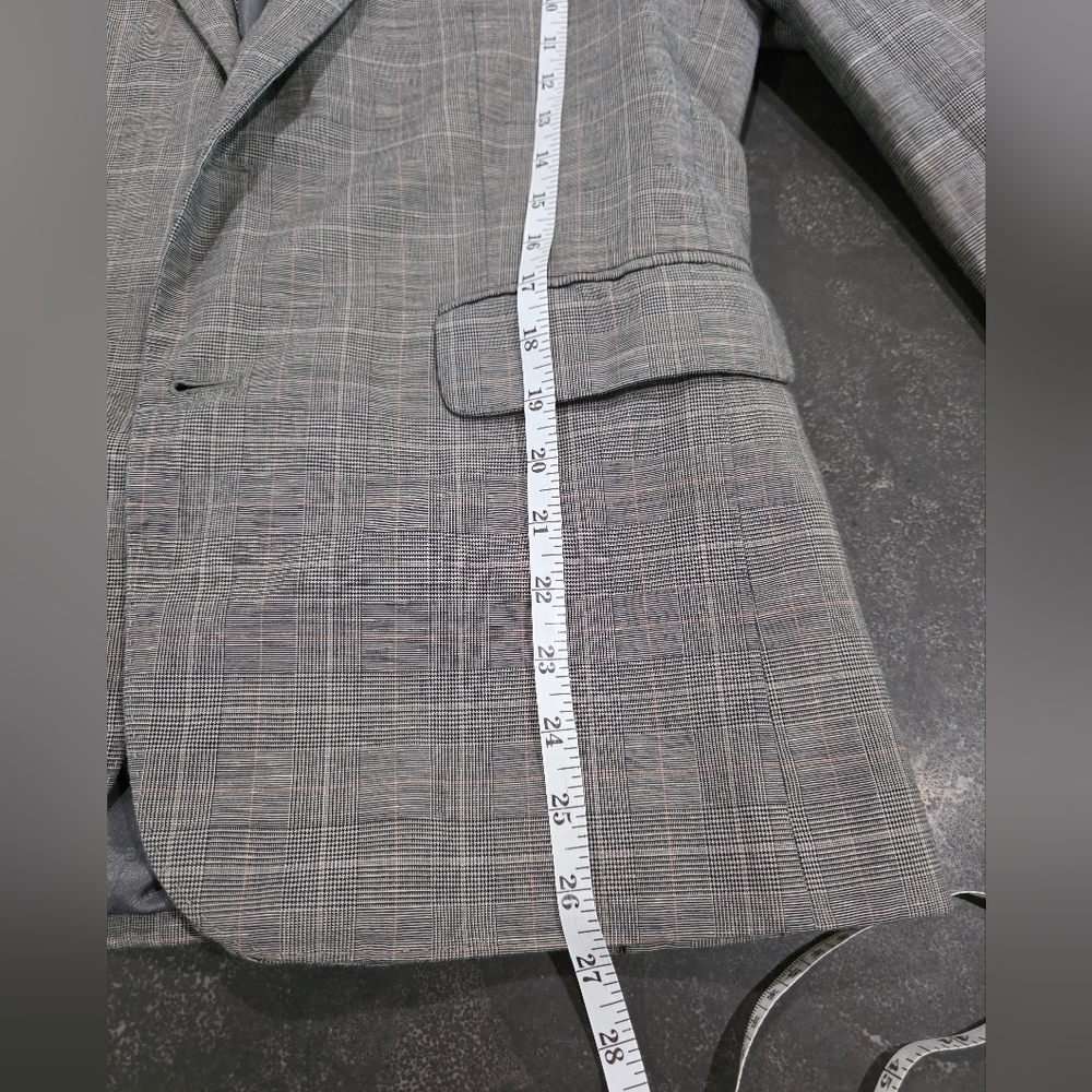 MENS Banana Republic Gray Classic Tailored Cut & Notched Lapels Cotton & Linen - Picture 6 of 17